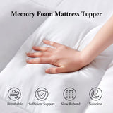 ELNIDO QUEEN® Mattress Topper King Size - 3 Inch Memory Foam Mattress Topper with Straps, Ultra Soft Ventilated Supportive Pillow Top Mattress Pad for Back Pain Relief, 80x78x3 Inch ELNIDO QUEEN