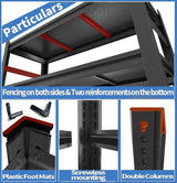 45" W Garage Shelving Metal Storage Shelves Heavy Duty 5-Tier Adjustable Shelving Units for Basement, Commercial, Warehouse, Industrial, Black PRESTELION