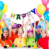 Hoedia 24+37Pcs Foam Crowns Set, Princess Tiaras and Foam DIY Crowns for Kids to Decorate for Birthday Party Crowns Favors with 24 Foam Crowns, 24 Wooden Wands, 12 Rhinestone Stickers,1 Silk Ribbon Hoedia