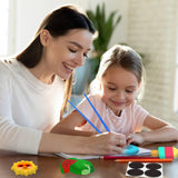 Sinmoe 12 Sets Arts and Crafts Set Painting Kit for Kids Unpainted DIY Ceramic Figurines Paint Your Own Figurines with 12 Magnet 2 Brushes and 1 Palette Ceramic Painting Kit for Toddler (Beach) Sinmoe