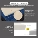 Patio Furniture Set 45-Inch Fire Pit 7-Piece Outdoor Furniture Sets Patio Couch Outdoor Chairs 60000 BTU Wicker Propane Fire Pit Table with No-Slip Cushions and Waterproof Covers, Navy Blue Rattaner