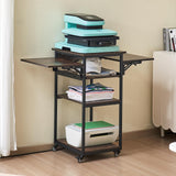 VEVOR Movable Heat Press Table with Charging Station, 4 Tier Foldable Heat Press Stand with Pull-Out Tray for Heat Transfer Sublimation Printer Sublimation Transfer Machine Organization VEVOR