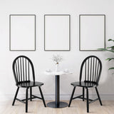 Giantex Wood Dining Chairs Set of 4, Windsor Chairs with Solid Wood Legs, High Spindle Back, H-Shaped Crossbars, Vintage Country Farmhouse Style Wooden Side Chairs, Black Giantex