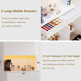 Hlivelood 71" Tall Kitchen Pantry Storage Cabinet w/Power Outlet and Led Light, Large Kitchen Hutch Pantry Cabinet w/ 2 Drawer and 8 Doors,Modern Freestanding Buffet Cabinet for Kitchen,Dining Room Hlivelood