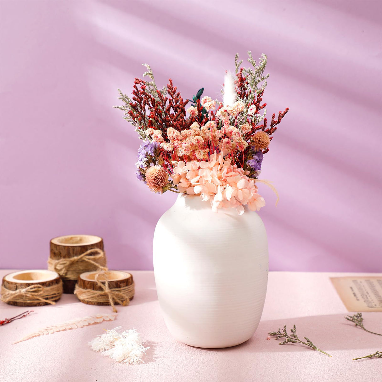 Real Dried Flowers, Natural Dry Flowers Mixed Natural Pressed Flowers Flores Secas Dried Florals for Crafts,Resin,Candle Making (Multicolor 2) auroray