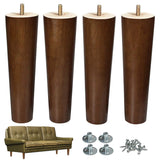 AORYVIC Furniture Leg Sofa Legs Replacement Wood 8 inch Mid Century Dresser Legs with 5/16 inch Bolt Set of 4 AORYVIC
