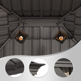 Gazebo 10' x 12' with Mosquito Net and Privacy Sidewalls, Patio Aluminum Permanent Gazebo, All Weatherproof Outdoor Hardtop Metal Gazebos MOWOX POWER