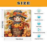 VIGEGU 2 Pack Thanksgiving Paint by Numbers Kit for Adults with Framed,Fall Scarecrow Ghost Pumpkin Paint by Number DIY Adult Paint by Number Kits for Wall Decor 10x10in VIGEGU