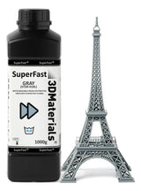 SuperFast 4K 3D Printer Resin Water Washable, 50um Print in 0.6 sec, Made in Korea by 3DMaterials (1000g, Grey) 3DMaterials