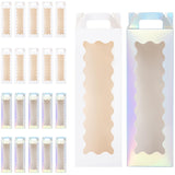 Hzzycaxli Christmas Gift Boxes with Handle for Sublimation Glass Cup,Tumbler Gift Box for 20oz/30oz Sublimation Glass Can Blanks, Wine Bottle Cup Wrapping Packaging Boxes (Laser&white-20p) Hzzycaxli