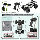 Fedalust Remote Control Car, DIY RC Cars Kit, 1:18 2.4GHz RC Truck, Building Toys Stem Toys for Men Kids Fedalust