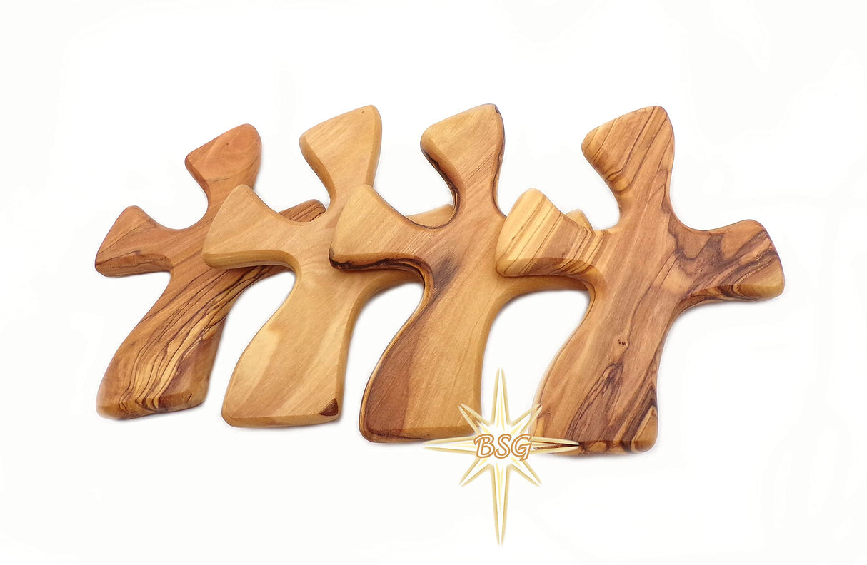 Dacaret Factory Healing Cross | Olive wood | 5'' fits in the hand for praying | Confirmation, First Communion Gifts | Loss of a dear one | Memorial | Christmas Gift (Without Engraving) Dacaret Factory