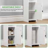 Lomojo Small Bathroom Storage Cabinet Corner, Floor Cabinet with Adjustable Shelves, Freestanding Narrow Bathroom Toilet Paper Organizers for Small Spaces (White) Lomojo