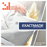 ExactMade - Clear Table Protector, USA Made, Safe, 25 x 55 Inch, 2mm Thick Ultra Clear Smooth Vinyl, Heavy Duty Clear Table Mat for Work Bench, Clear Desk Mat Cut to Size for Office Desk ExactMade
