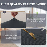 BT.WA Sectional Couch Covers for Sofa Cushion L Shaped Couch Cover Washable Soft Couch Cushion Covers Stretch Sofa Slipcovers(3-Piece for Sofa Seat or Backrest, Dark Grey) BT.WA