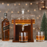 Jillmo Whiskey Decanter Sets for Men, 1250ml Decanter Set with 2 Whiskey Glasses, Ideal Bourbon Gifts for Men JILLMO