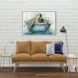 BOHADIY Sea Turtle Diamond Art Painting Kits for Adults, Full Drill Bath Turtle Diamond Dots Paintings for Beginners, 5D Paint with Diamonds Pictures Gem Art Painting Kits DIY Crafts Kits 12x16inch BOHADIY