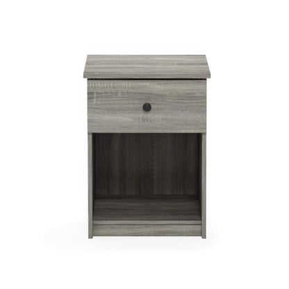 Furinno 219153GYW Lucca Nightstand, 2-Pack, French Oak Grey - WoodArtSupply