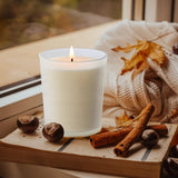 SHOWIN Thick Candle Jars for Making Candles 12 Pcs, 7 OZ Empty Jars with Wood Lids for Candle Making, Sample Container, Frosted White SHOWIN