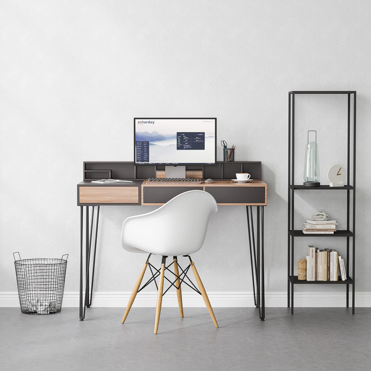 SMARTSTANDARD 28 Inch Hairpin Table Legs, 3 Steel Rods 1/2 Inch Pipe Diameter, 800lbs Load Capacity, Mid-Century Style for Coffee Table, Side Table, Night Stand (Black, 4PCS) SMARTSTANDARD