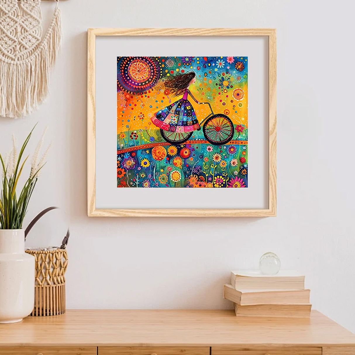 AIBOERL Diamond Art Kits for Adults,Abstract Girl Diamond Painting Kits for Beginner Round 5D Full Drill Diamond Dots Crafts for Home Wall Decor Gifts 12x12Inch AIBOERL