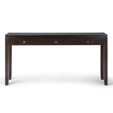 SIMPLIHOME Cosmopolitan SOLID WOOD 60 Inch Wide Contemporary Console Sofa Table in Mahogany Brown, For the Living Room, Entryway and Bedroom SIMPLIHOME