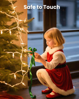 Minetom Clear Christmas Lights Set 100 Count 25 Feet Incandescent Bulb Mini String Lights for Indoor Christmas Tree Garland Birthday Wedding Party Festival Decoration, White Wire Minetom