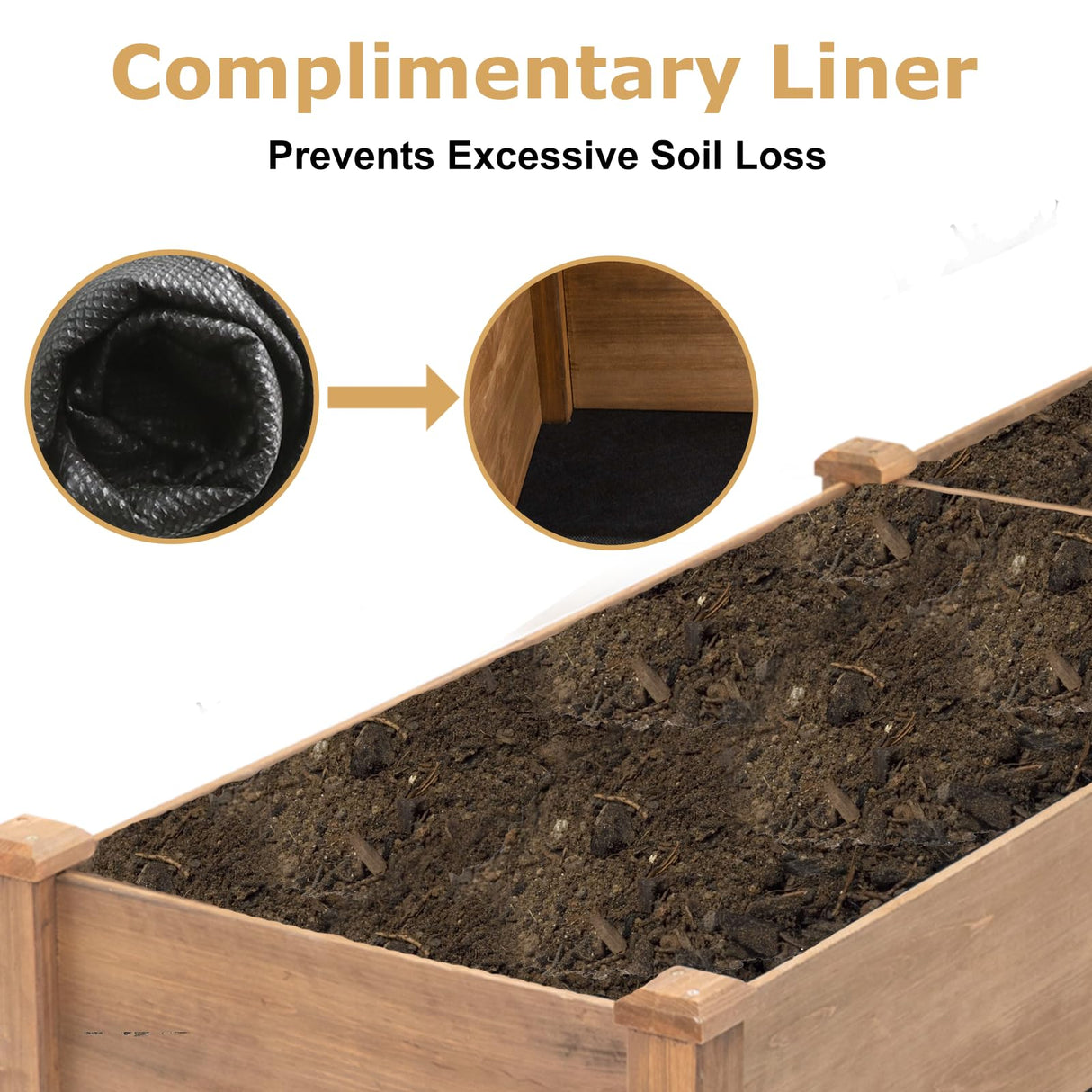 PetsCosset 8x2Ft Raised Garden Bed – Planter Box for Outdoor Plants, Fir Wood Garden Beds for Vegetable, Herb, and Flower Cultivation – Easy Assemble PetsCosset