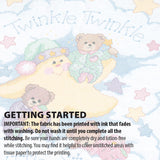 DIMENSIONS 3171 Twinkle Twinkle Twinkle Quilt Stamped Cross Stitch Kit, 34'' W x 43'' H White Dimensions