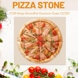 Favfully Dedicated Pizza Stone For Ninja Woodfire Outdoor Oven OO101(OO100 series), Heavy Duty All-Natural Cordierite Pizza Stone Specially Design For Ninja OO101, Thickened Durable Pizza Stone, Gray Favfully