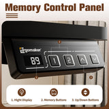 ERGOMAKER 35" Electric Standing Desk, Height Adjustable, Sit Stand Up Desk for Home Office & Computer Workstations, Memory Controller, Black ERGOMAKER