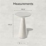 COZAYH Farmhouse Pedestal Small End Table Round Martini Table Wood Plant Stand Rustic Drink Table for Small Space Living Room, Bedroom, White COZAYH