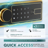 Karini Gun Safe 10-15 Biometric Gun Safe for Rifles Rifles and Pistols Fingerprint Gun Cabinet Gun Safes for Rifles with Optics Pistol & Firearm Storage | Includes Removable Shelf Karini