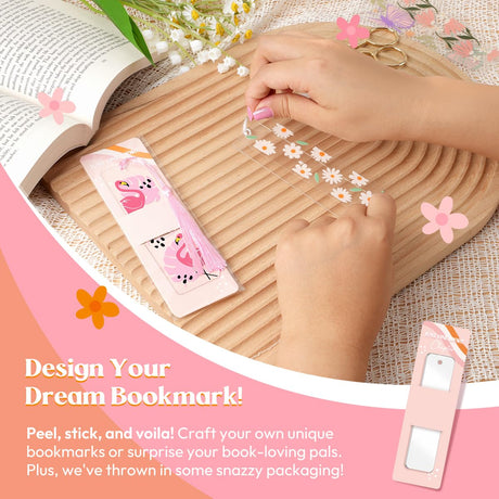 48PCS Bookmark Making Kit, 24 Acrylic Bookmark Blanks with 24Pcs Tassels, 24UV Stickers about Booklover Theme, DIY Blank Bookmarks Waterproof UV DTF Transfers Stickers for Clear Bookmarks DIY Projects Kaciola
