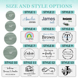 Custom Wood Sign Prsonalized Text Business 3D Home Decor, Personalized Rustic Plaque Board Hanging Wooden Name Sign for Wall Art, Customized Signs Plank Decoration Gifts for Wedding Family Farmhouse Kitchen, Round PFTPOW