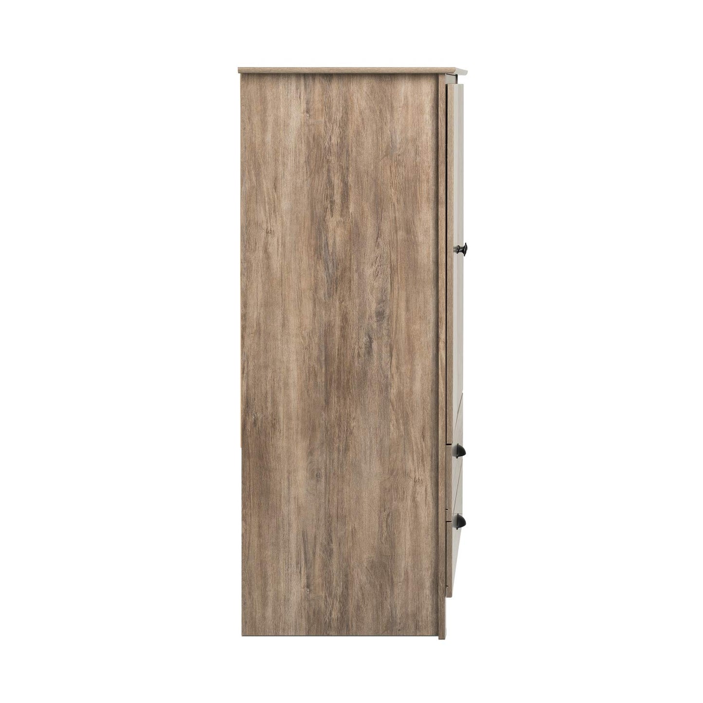 Prepac Salt Spring Rustic Wardrobe Closet with Drawers and 2 Doors, Farmhouse Armoire Portable Closet 22" D x 31.5" W x 58.75" H, Drifted Gray, DDC-3359-K - WoodArtSupply