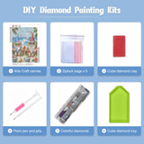 NAIMOER Gnomes Diamond Painting Kits for Adults, DIY 5D Diamond Painting Summer, Full Drill Animals Diamond Art Kits Holiday Art Pictures Perfect for Relaxation and Home Wall Decor 30x40cm NAIMOER