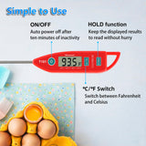 BOMATA 2 Pack Waterproof IPX7 Meat Thermometer Instant Read Food Thermometer with Long Probe for Water, Liquid, Kitchen Cooking, Grill,BBQ ! T101 X 2 Pcs (Black & Red)… BOMATA