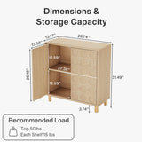 Tribesigns Buffet Sideboard Set of 2, 57-Inch Large Buffet Cabinet with Storage and 4 Doors, Modern Credenzas Coffee Console Accent Cabinet for Entryway, Kitchen, Living Room, Natural Tribesigns