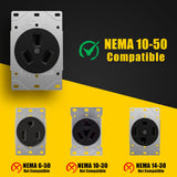 LAZMUMI NEMA 10-50P to 14-50R EV Charger Adapter Cord with 6-AWG Heavy Duty Adapter Cord for Tesla and Other EV Level 2 Charging,1.5 FT LAZMUMI