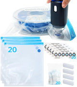 BIQU Filament Storage Bags Kit 65PCS, 20 PCs 3D Printer Filament Vacuum Bags With Auto Pump/Desiccants/Humidity Indicator/Sealing Clips, to Keep Filament Dry, Dust and Humidity Proof BIQU