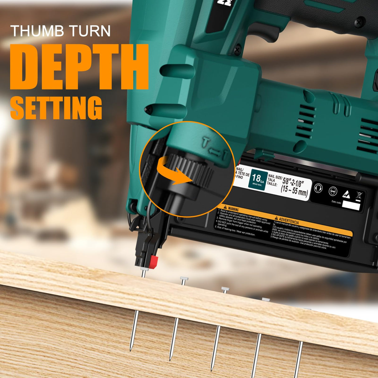 NEU MASTER Upgraded Brad Nailer, 18 Gauge Nail Gun Battery Powered with Brushless Motor, 20V Max Cordless Nail Gun, Adjustable Depth, Ideal for Roofing, Sheathing, Framing, Woodworking NEU MASTER