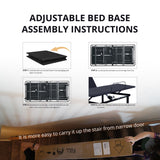 EGOHOME Split King Adjustable Bed Frame and 14 inch Memory Foam Mattress, Wireless Remote Adjustable Bed Base with 12" Metal Legs and Head and Foot Incline, Zero Gravity, Easy Assembly MLILY