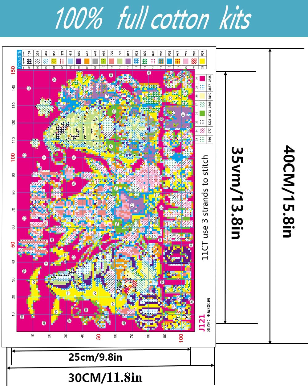 Halloween Stamped Cross Stitch Kits for Beginner, Gnome Needlepoint Counted Cross Stitch Embroidery Kits for Adults, 11CT Dimensions Counted Cross Stitch Patterns Arts Craft Kits TaeYsck