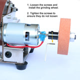 Hiqalty Mini Belt Sander - 15 Degree Knife Sharpener Electric Bench Grinder Sanding Machine, 7 Adjustable Speed Table Top Grinder Polisher for DIY Woodworking, Metal, Knife Making (Plus Kit) Hiqalty