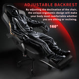 LEMBERI Big and Tall Gaming Chair 400lb Weight Capacity,Gamer Chairs for Adults,Video Game Chair wth Footrest,Racing Style Computer Gamer Chair with Headrest and Lumbar Support (Gray) LEMBERI