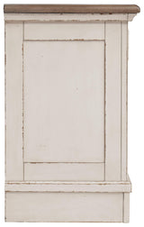 Signature Design by Ashley Realyn French Country 3 Drawer Nightstand with Electrical Outlets & USB Ports, Chipped White Signature Design by Ashley