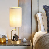 Dreamholder Table Lamp with 3 USB Charging Ports, Modern Desk Lamp with AC Outlet and Phone Stands, Perfect Bedside Lamp for Bedroom, Living Room, Office (Pack of 2), Gold Dreamholder