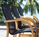 Amazonia Franklin 11-Piece Rectangular Extendable Patio Dining Set | Teak Finish and Weather-Net Technology | Ideal for Outdoors and Indoors Amazonia