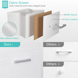 BOLUO Wide White Dresser for Bedroom 6 Drawer,Dresser TV Stand for 60" TV Dressers & Chests of Drawers BOLUO